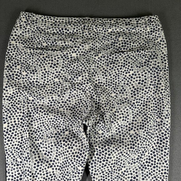 Coldwater Creek Pants Womens 16 Blue Polka Dot Classic Fit Straight Leg Casual - Picture 12 of 12